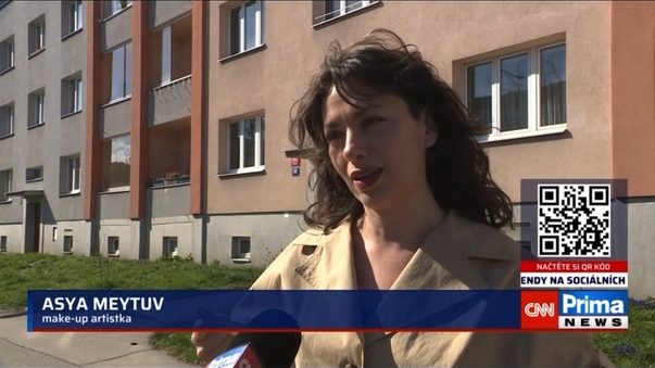 Asya Meytuv jako expertka v reportáži CNN Prima News